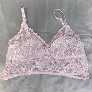 pink lace bralette/top